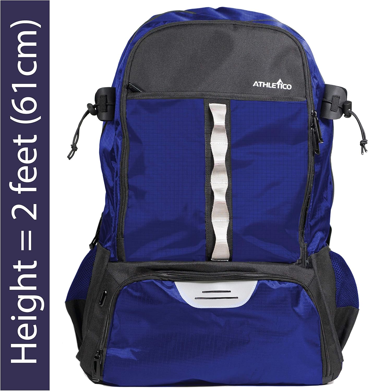 Athletico Lacrosse Bag - Extra Large Backpack for Field Hockey Equipment - Two Stick Holders and Separate Cleats Compartment - Image 8