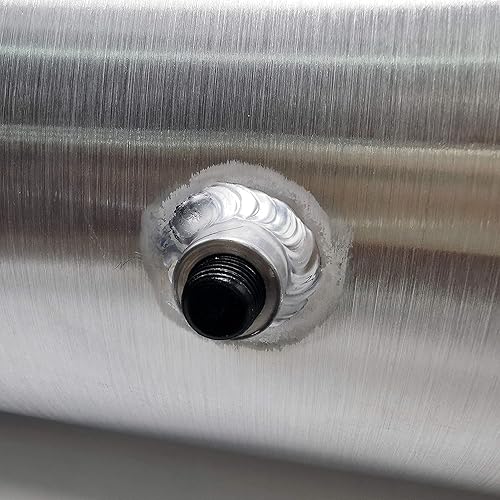 Miniatura 47 de JSD - Tanque redondo de gas combustible de aluminio de 5 galones + soportes, 8 x 24 pulgadas, extremo de salida de llenado NPT de 1/4 pulgadas