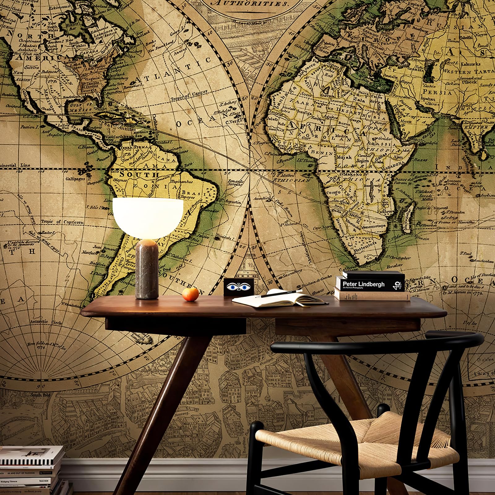 Amazon.com: Zeeko Large 3D Vintage World Map Wall Mural Peel and
