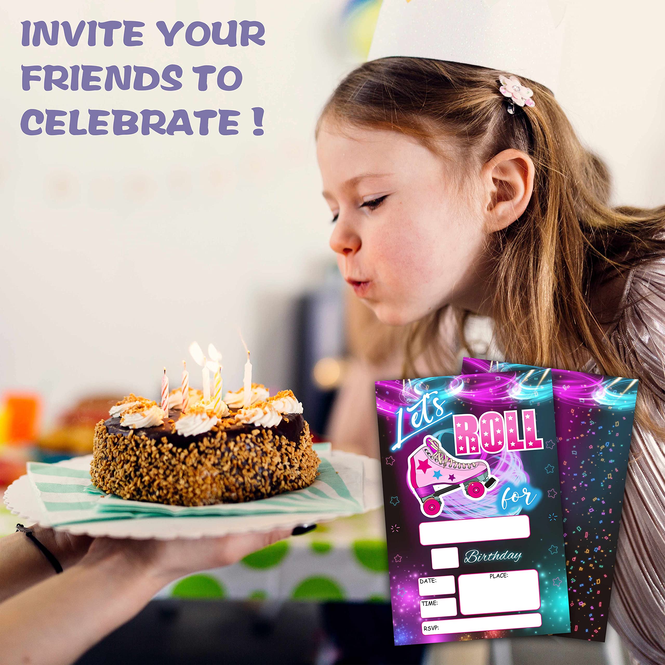 Let's Roll Geburtstagseinladungen – 20 Stück Mit Umschlägen Für Teenager-Partys (10,2 X 15,2 Cm)