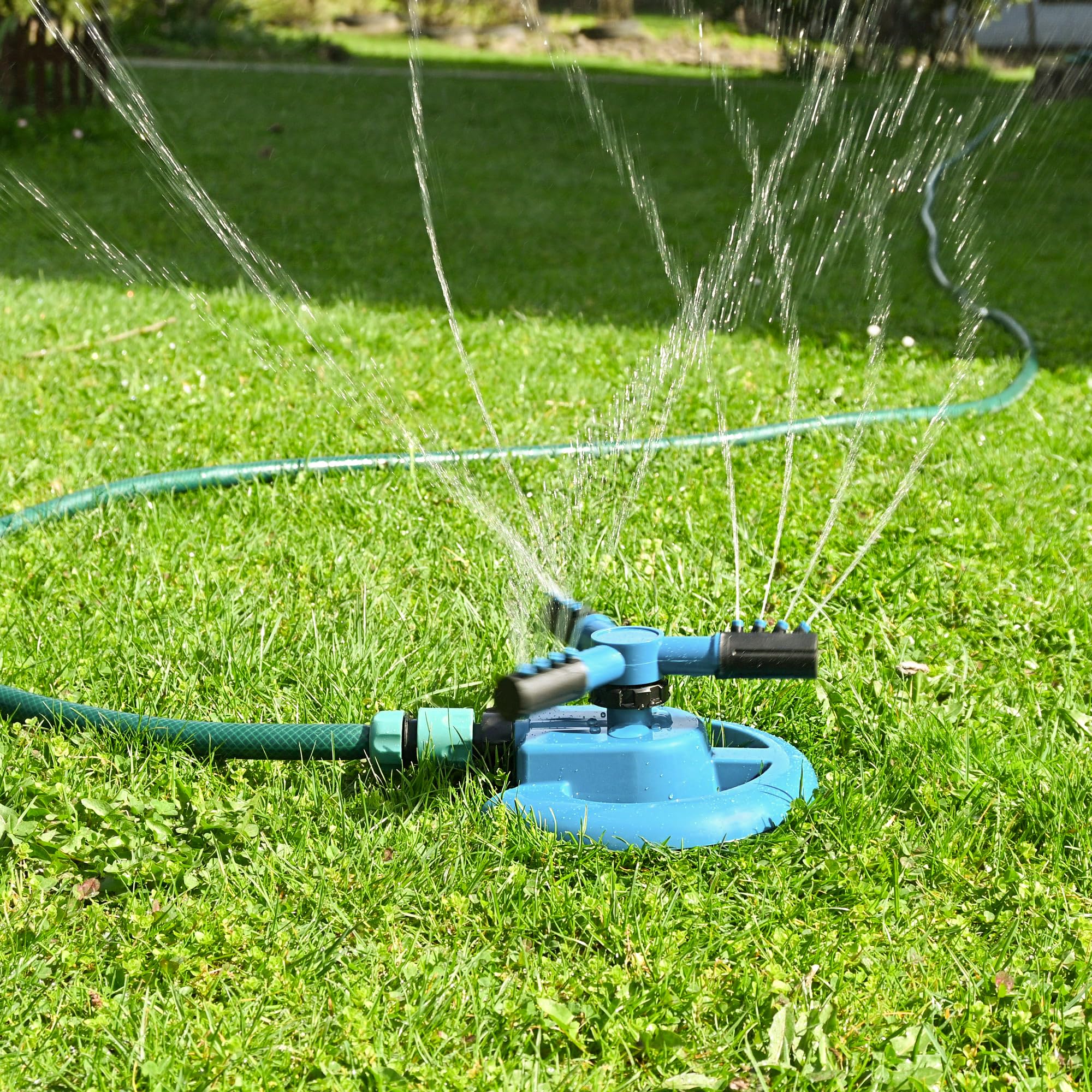 Irrigatori da giardino Ruota regolabile a 360 gradi Irrigazione del prato Irrigazione a spillo in metallo Connettore per tubo flessibile da 1/2 a sgancio rapido  15