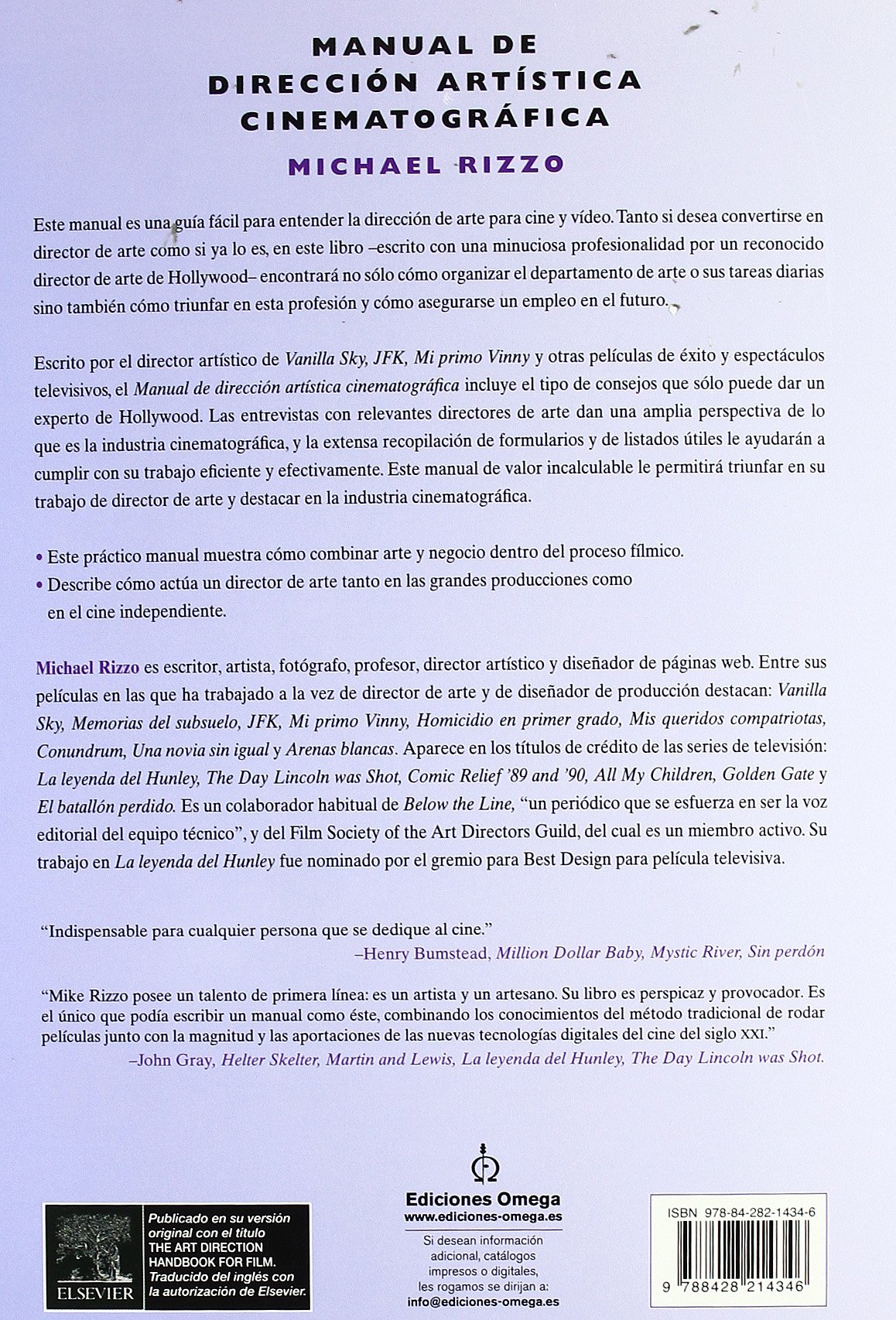 M.DIRECCIÓN ARTÍSTICA CINEMATOGRÁFICA (FOTO,CINE Y TV-CINEMATOGRAFÍA Y TELEVISIÓN)