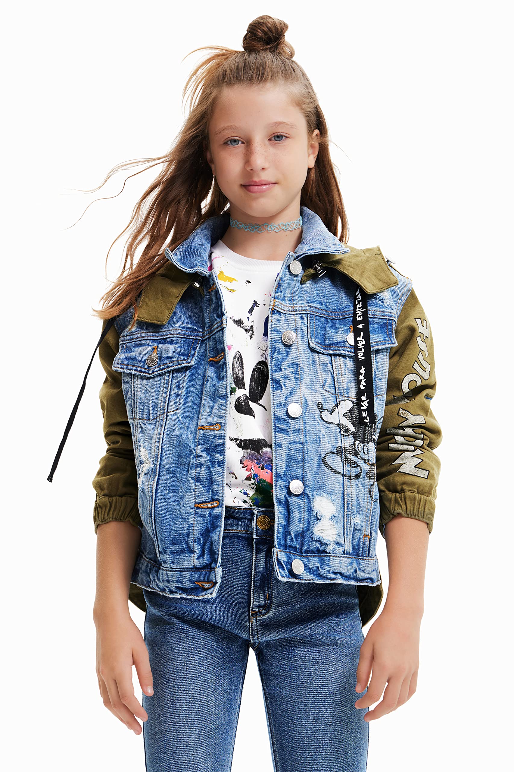 Desigual Damen Grün Girl's 4003 Verde Militar Chaq_mickey, Green, 6 Years