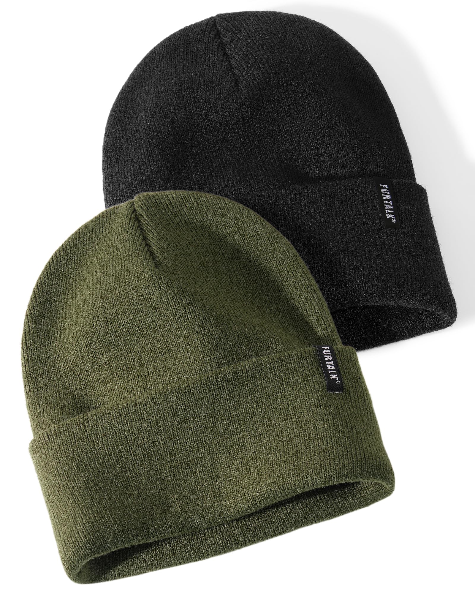 FURTALK Beanie Hat for Women Men Winter Hat Womens Cuffed Beanies Knit Skull Cap Warm Ski Hats