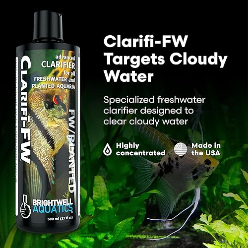 Miniatura 2 de Brightwell Aquatics Clarifī-FW Clarificador de agua dulce para acuario de agua cristalina eliminando nubosidad y partículas suspendidas mediante