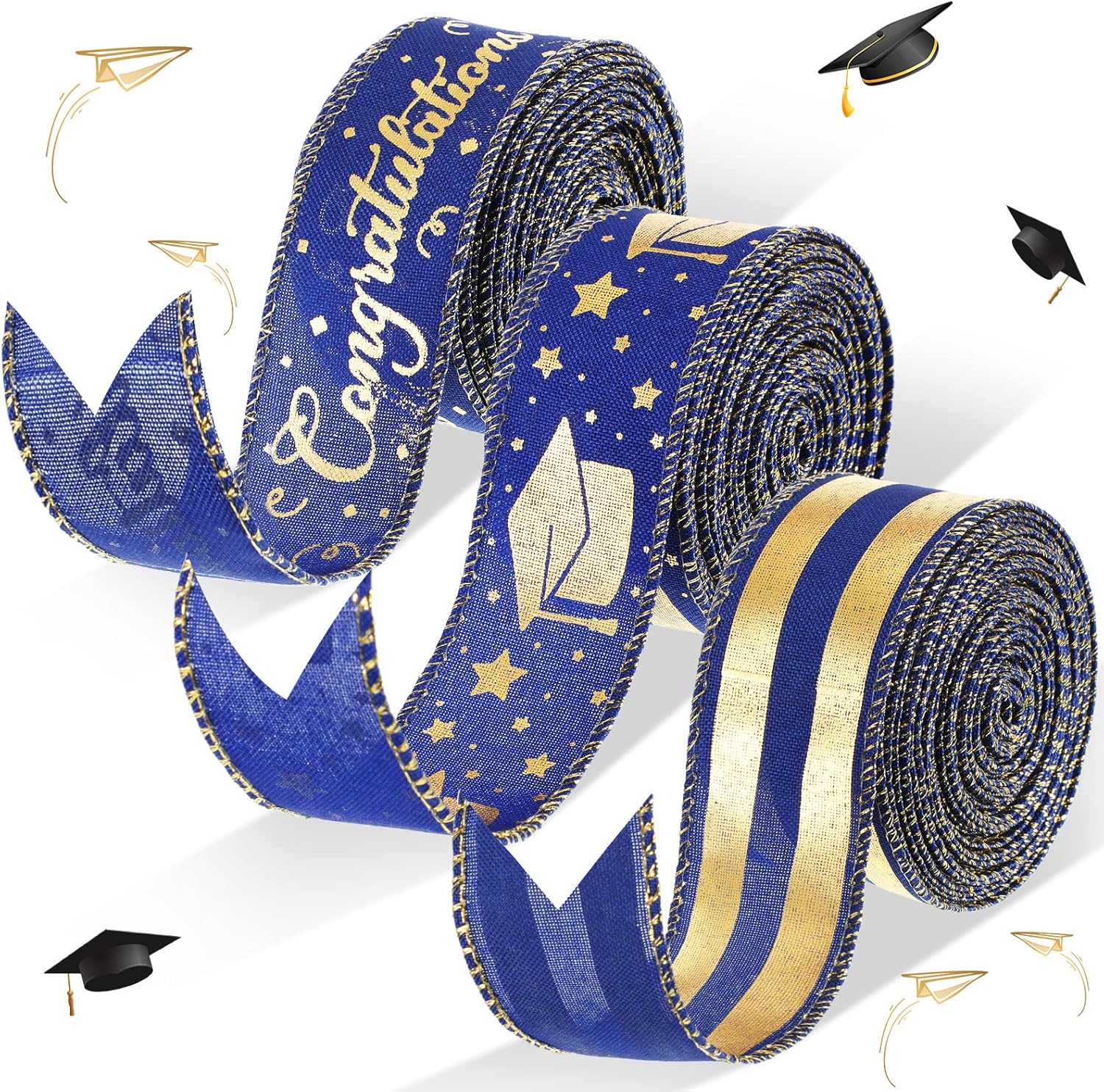 3 roll Class of 2023 Graduation Ribbon 1.5 Inch Graduation