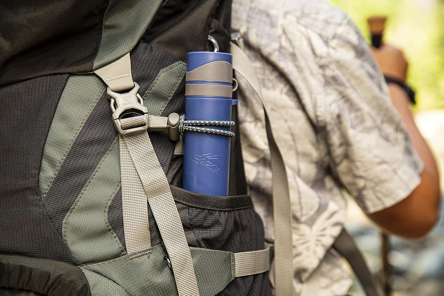 Cascade Mountain Tech Personal Water Filtration Straw - Portable Water Filter Straw for Camping, Hiking, Travel, Outdoors and Emergency Preparedness Solutions - Blue : Electronics