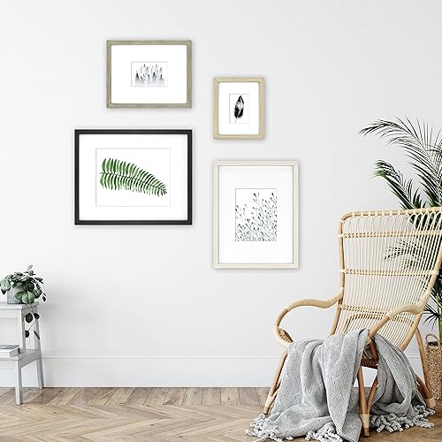 Miniatura 6 de Gallery Marco de madera, natural, 8 x 10 pulgadas mate a 4 x 6 pulgadas