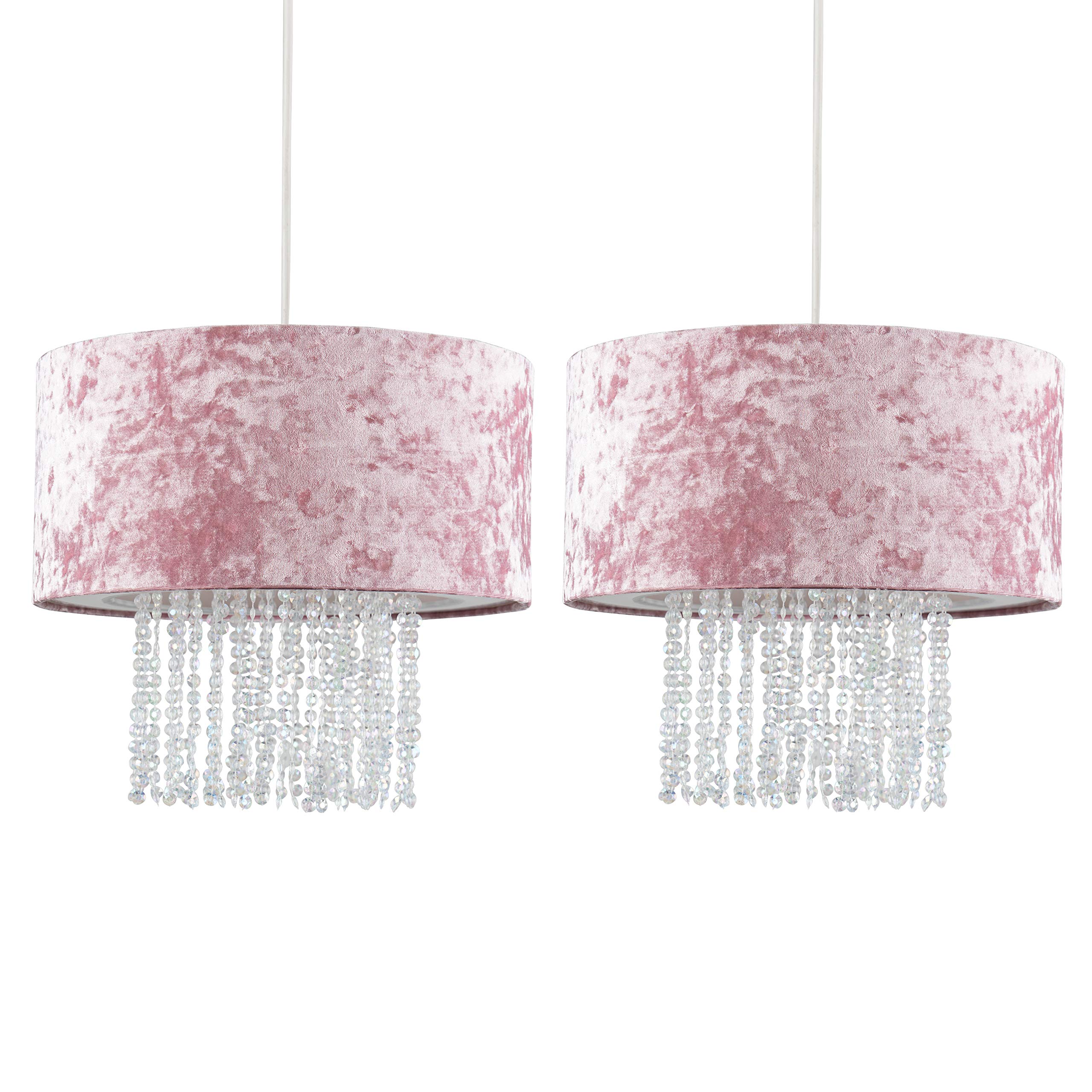 Valuelights Boland Pink Ceiling Droplets Shade And Bulb (D)35Cm from B&Q