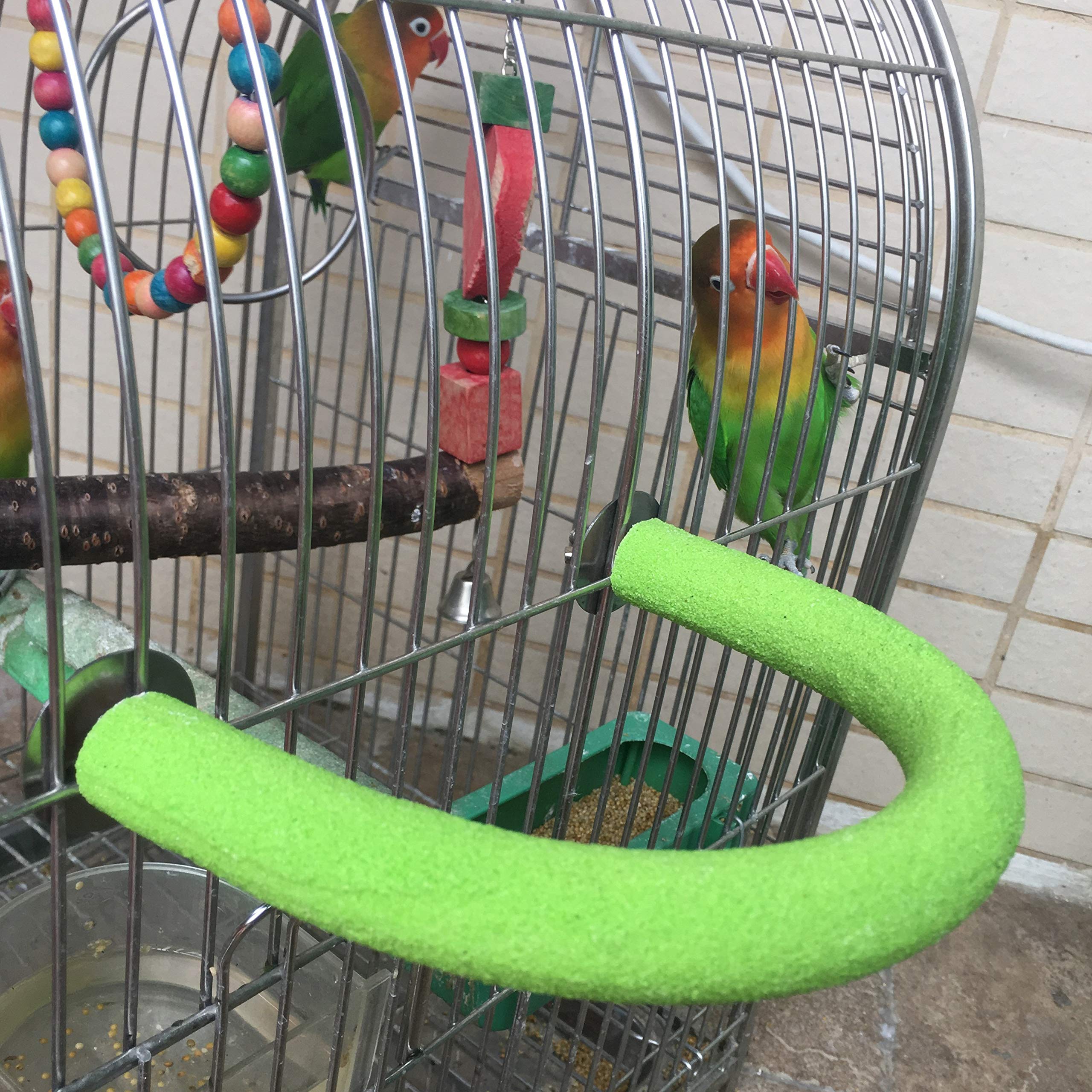 KinTorBird Perch U-Shape Rough-surfaced Nature Wood Stand Toy Branch for Parrots S-6.7x5.7inch