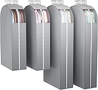 Vista 9 de Bolsa Transparente para Colgar Ropa de 10" con Fuelle, Bolsas para Trajes de 32" para Almacenamiento de Closet Abierto, Cubierta de Ropa de Plástico