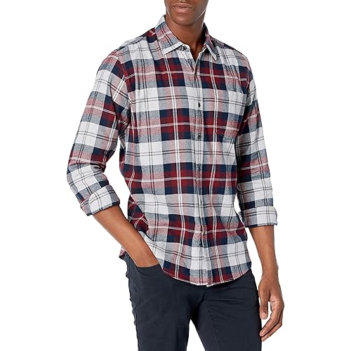 Amazon Essentials Men's Regular-Fit Long-Sleeve Flannel Shirt