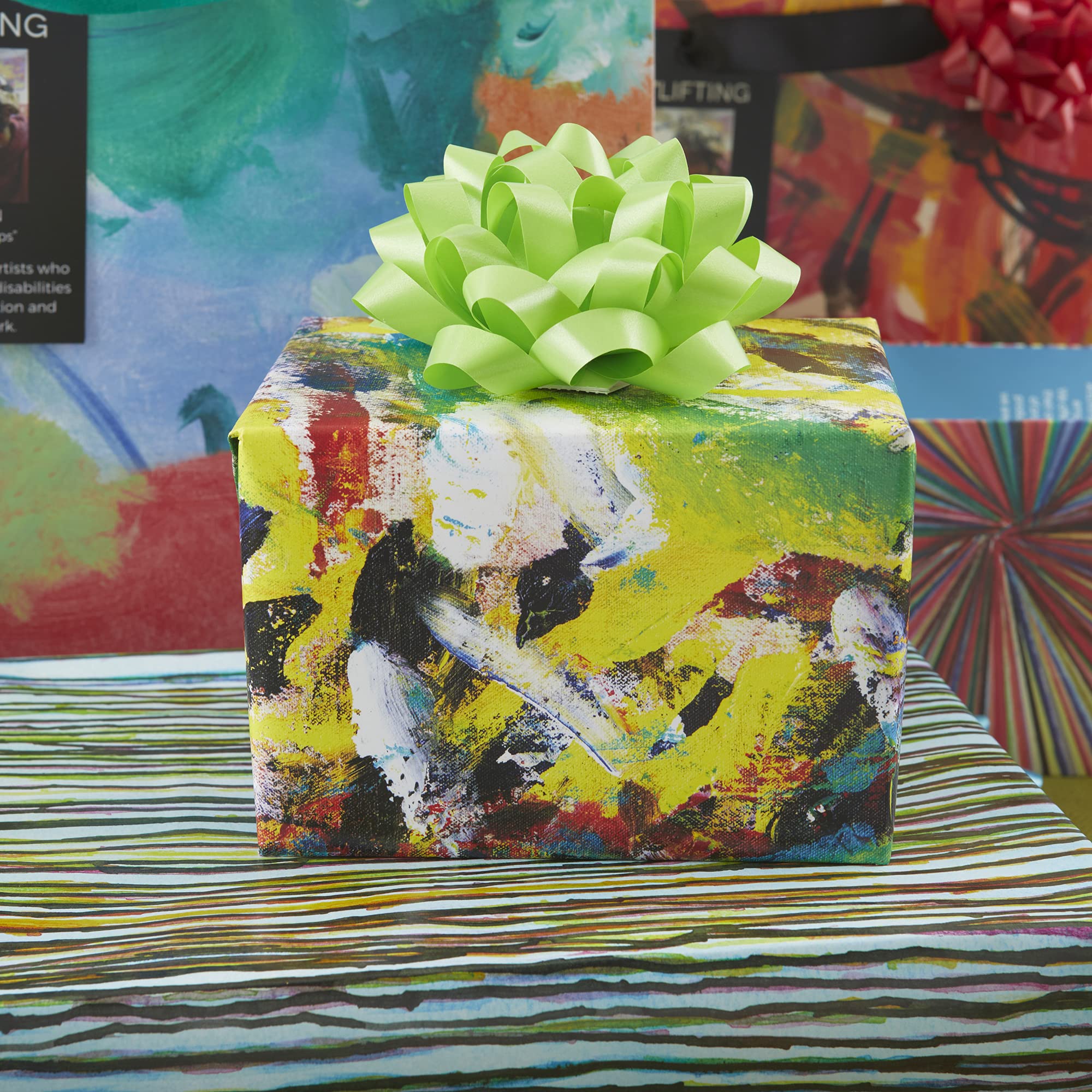 The Gift Wrap Company Decorative matte bows, Lime, Medium - Image 2