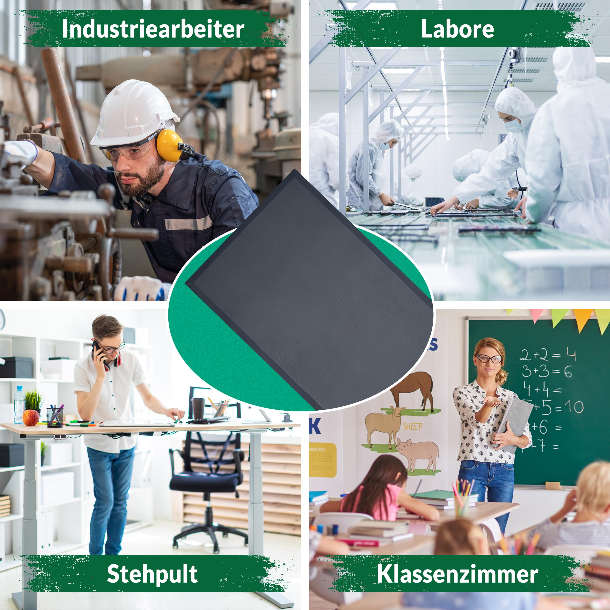 Die perfekten Arbeitsplatzmatte für Ihren Steharbeitsplatz entscheiden Sie selbst welche Größe Sie bevorzugen