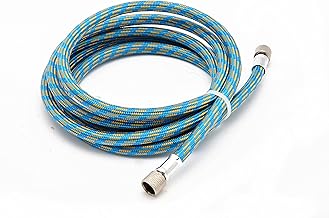 ABEST 6FT 1.8M Braided Airbrush Hose Air Hose Adapter 1/8"-1/8" Adapter AB-B31-1.8M