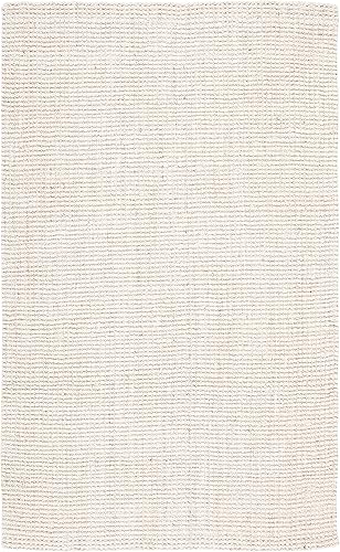 Vista 66 de Safavieh Natural Fiber Collection NF747A tapete de yute natural tejido a mano (5" x 8"), Yute, Natural Natural,Blanque/Marfil,Gris
