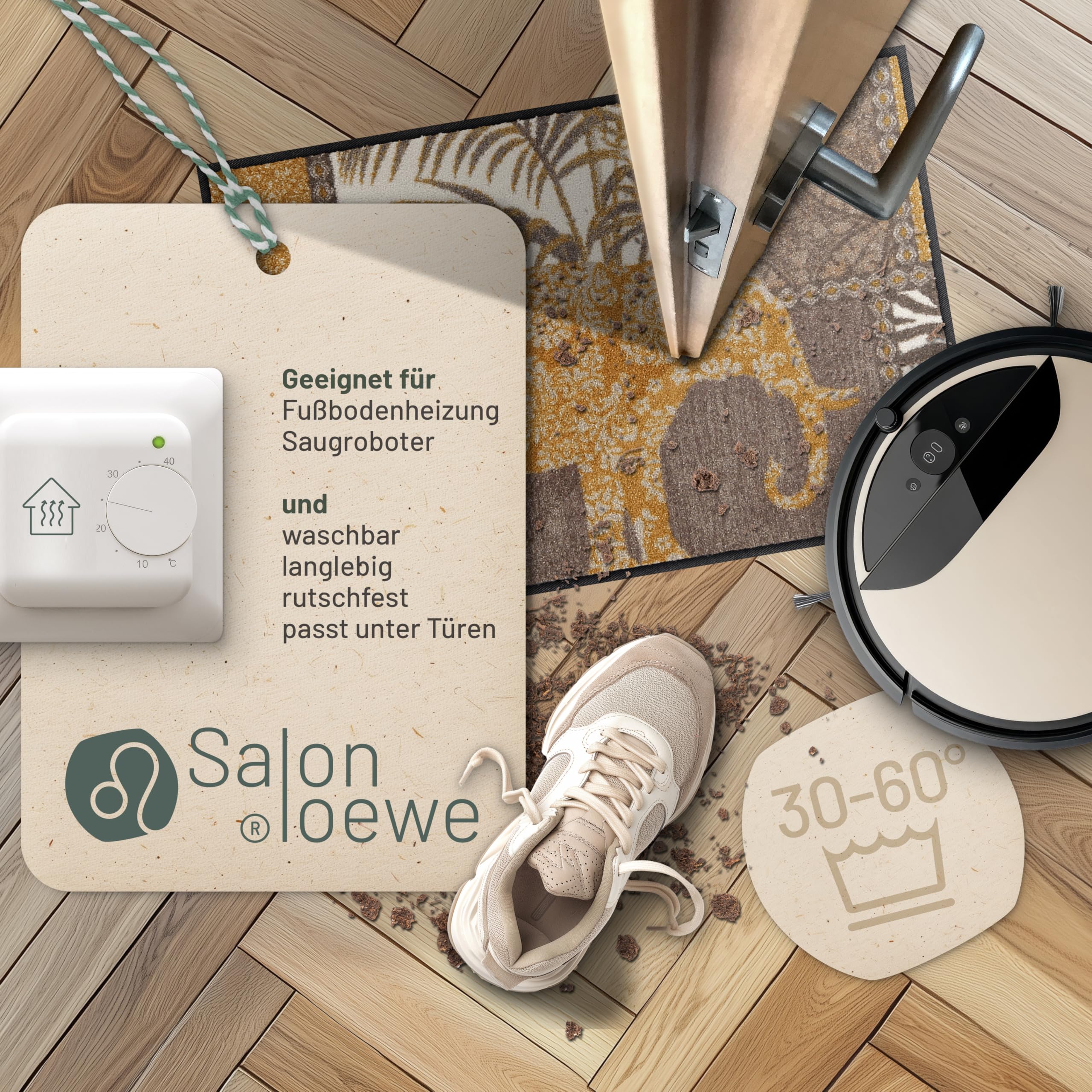 Salonloewe Marula Brown Paillasson 050 x 075 cm pour intérieur et extérieur
