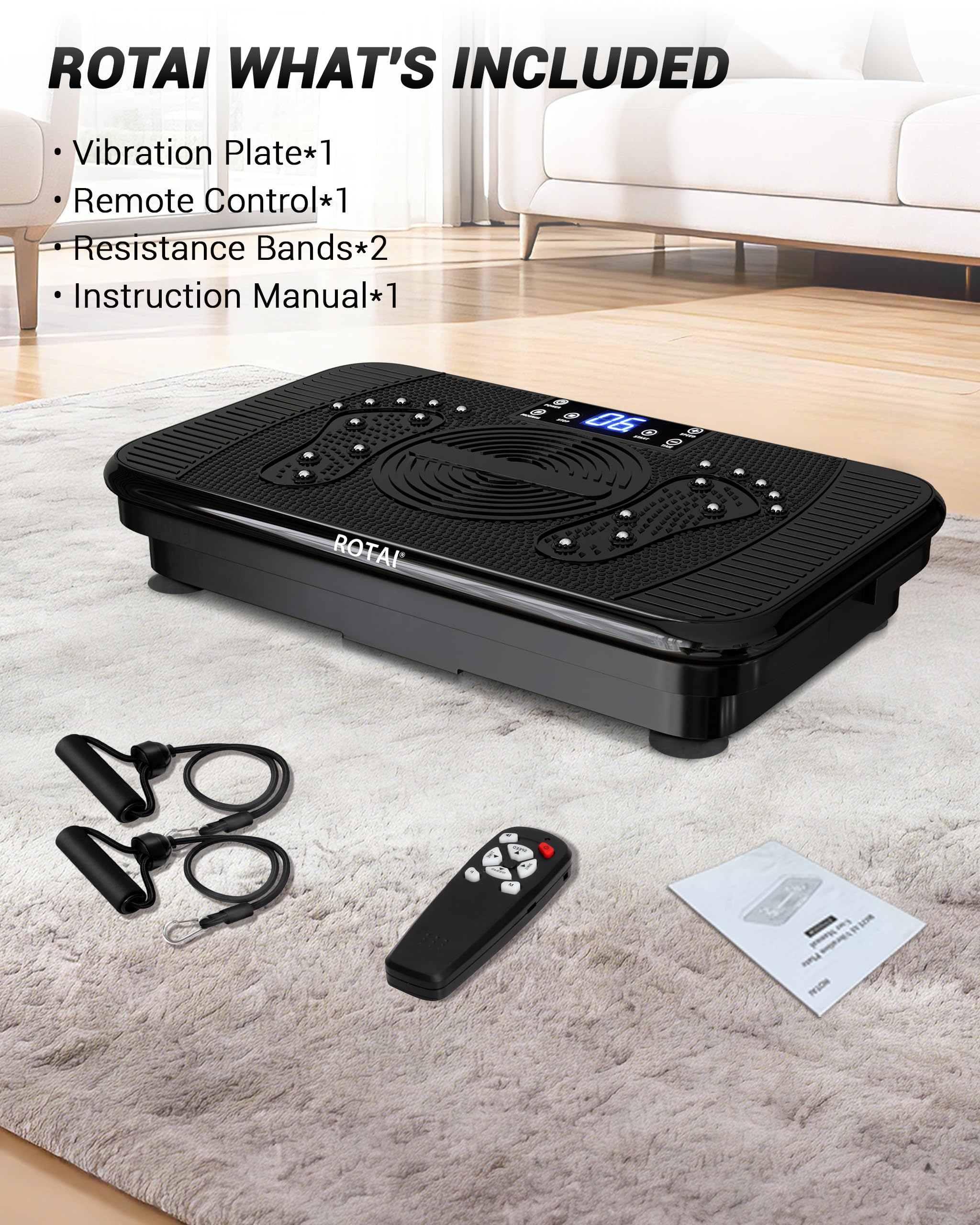 rotai vibration foot massager ROTAI Vibration Foot Massager - Relax & Relieve Pain with Acupressure  Therapy | Electric Circulation Device with Remote Control in Orange Black |  Buy Now with Express International Delivery main image 1