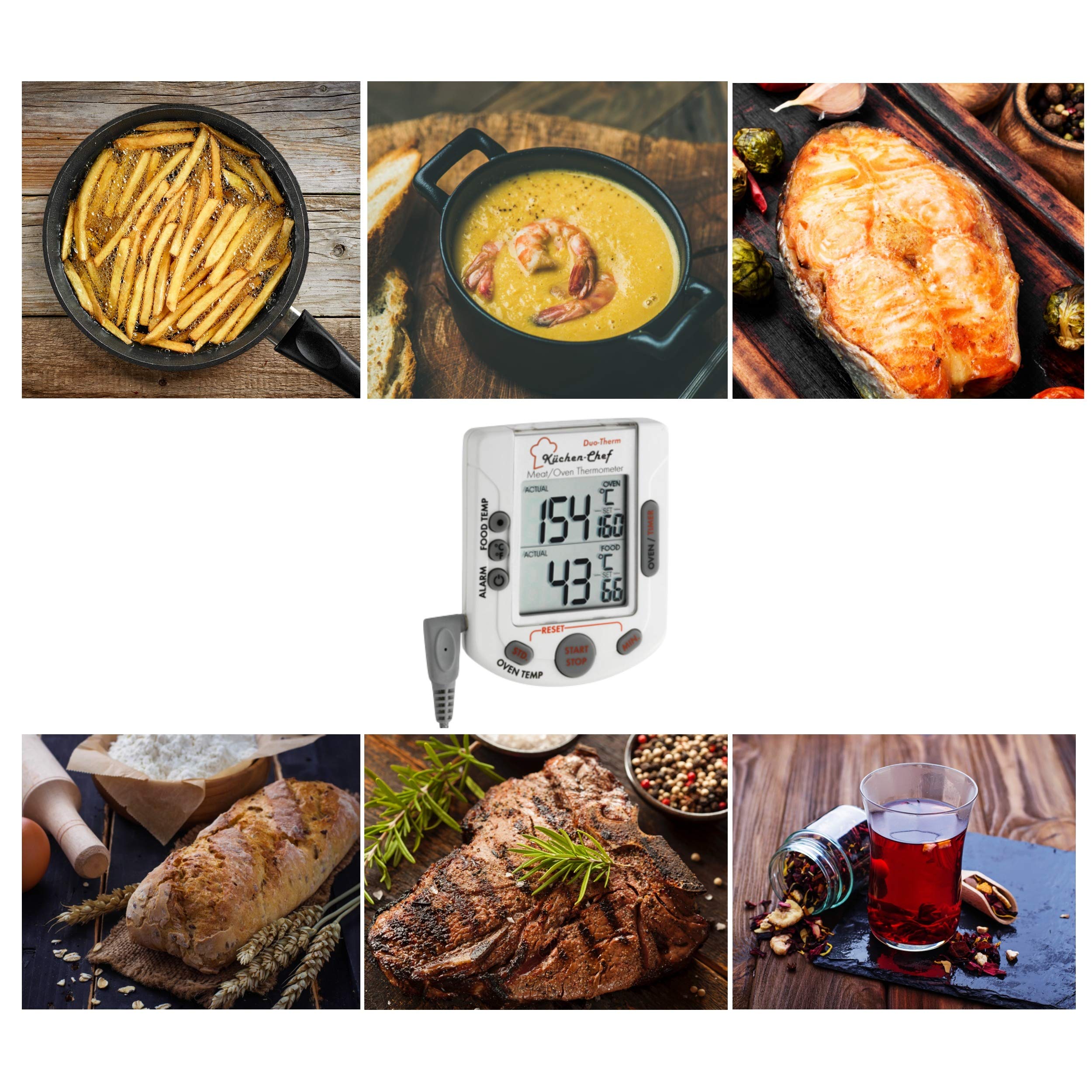 TFA Digital BBQ Meat/Oven Thermometer KÜCHEN-CHEF DUO-THERM