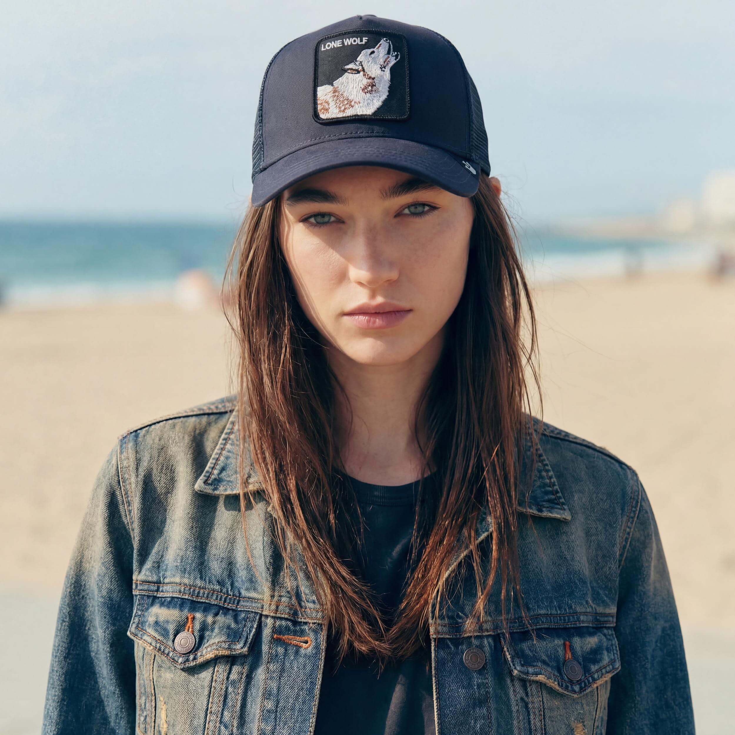 Goorin Bros. Cappello Lone Wolf Trucker cap Misto Poliestere Blu Unisex