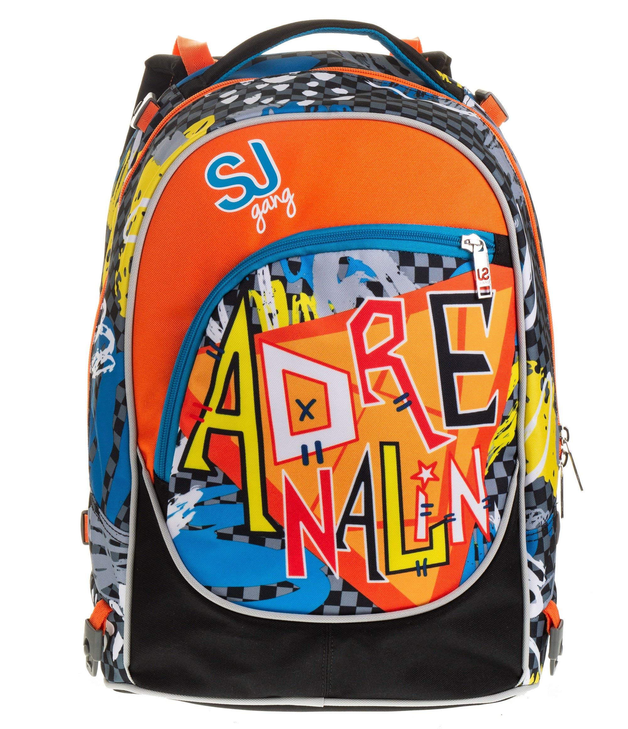 TROLLEY JACK JUNIOR - SJ BOY - Blu Arancio - 28 LT SGANCIABILE e LAVABILE - Scuola e viaggio