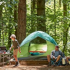 Coleman Sundome Camping Tent with Rainfly, 2/3/4/6 Person Tent Sets Up in 10 Mins, Weatherproof Shelter for Camping, Festivals, Backyard, Sleepovers, & More