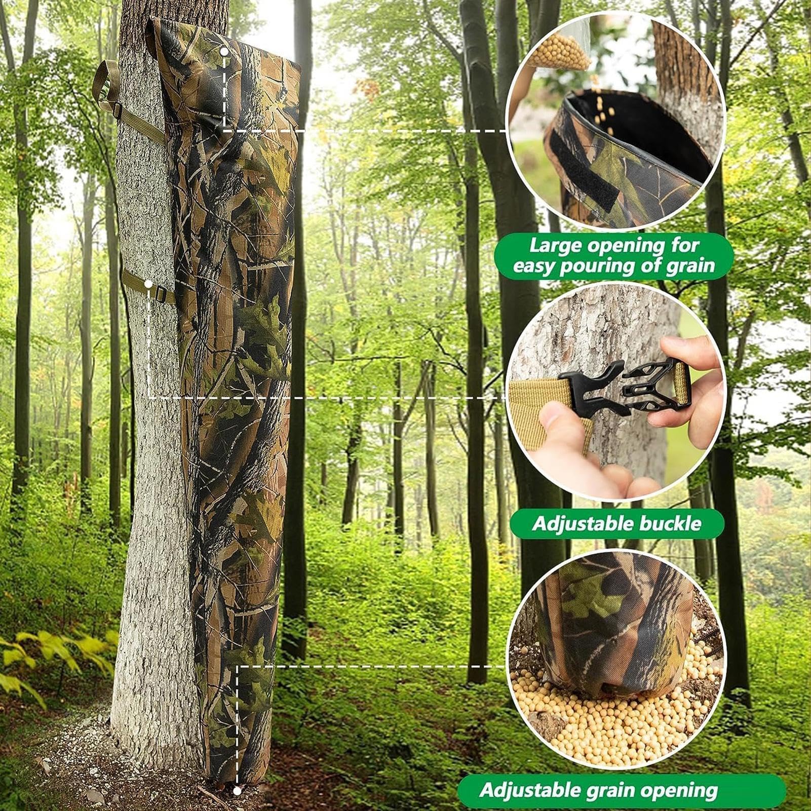 Oxford Cloth Adjustable Deer Feeder | Lightweight Outdoor Game Feeder Bag | Ideal for Hunting and Feeding | Customizable Deer Feeding Solution for Outdoor Enthusiasts