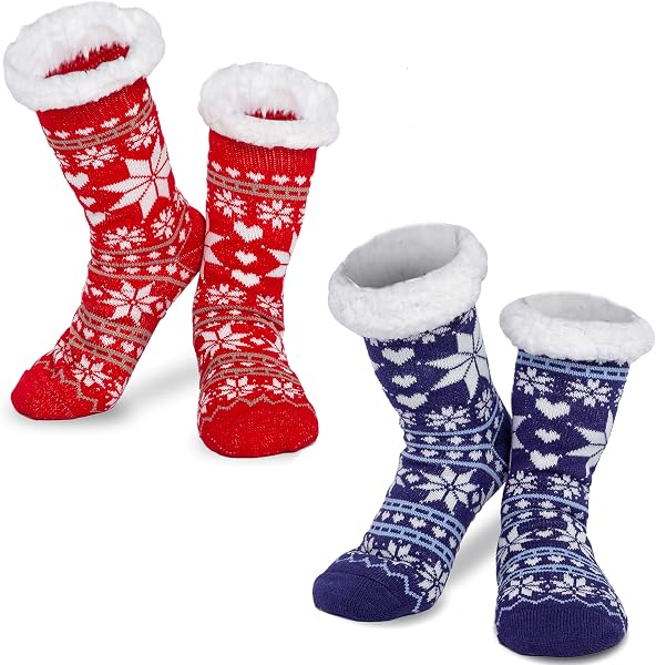 JOYIN Women's Fleece Lining Fuzzy Soft Slipper Socks