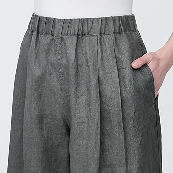 めいです✨ 無印 リネンパンツ +ナチュラルランドリーベスト+ブラウス それどこの？」無印良品のリネンパンツとYui のリネンシャツで