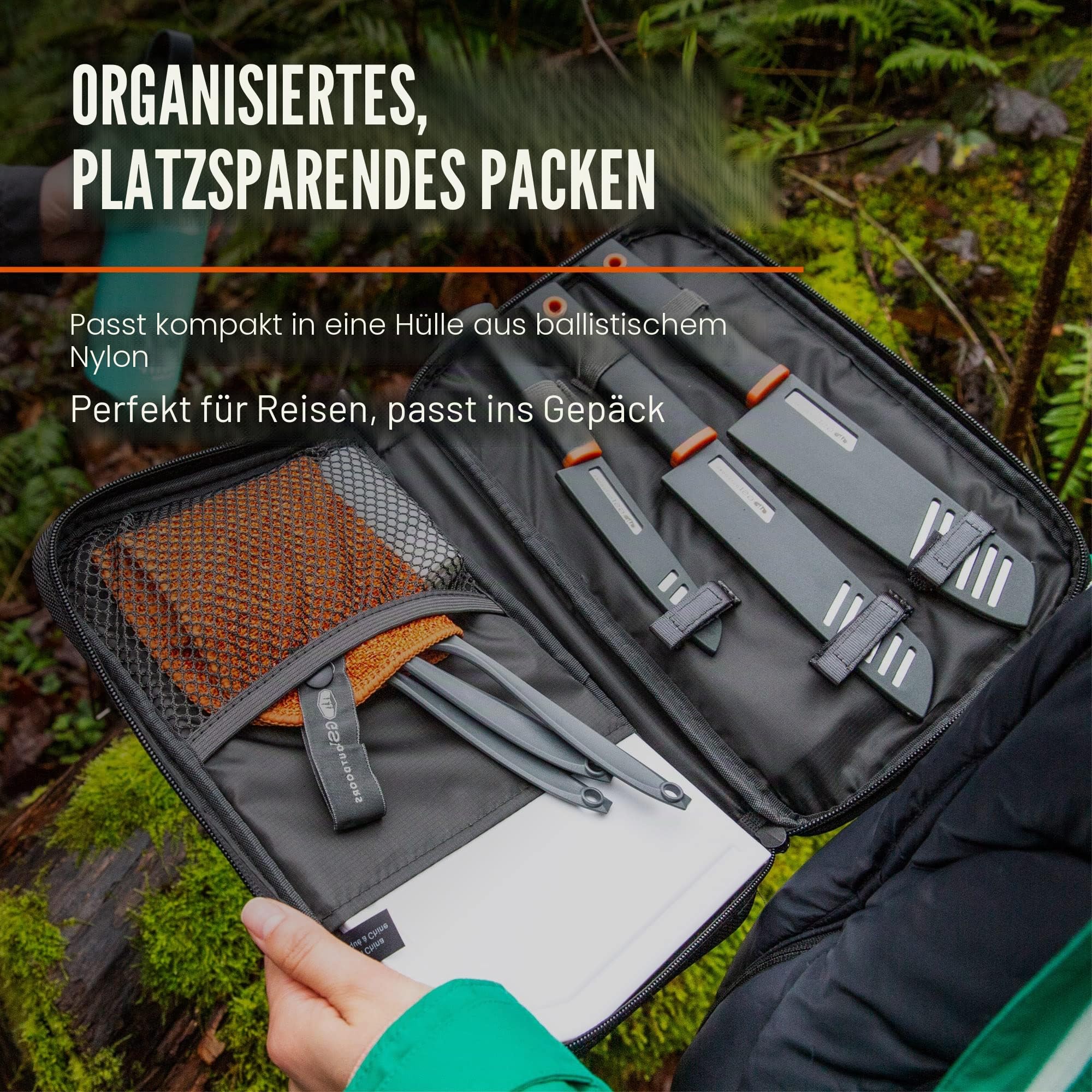 GSI 90105 Outdoors Santoku Knife Messerset, Unisex, Erwachsene, mehrfarbig, Einheitsgröße