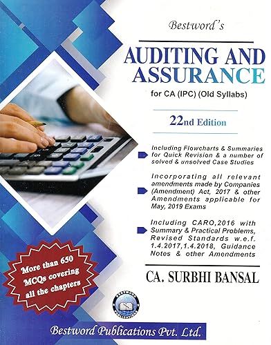 Auditing And Assurance (IPC) For Old Syllabus 22nd Edition