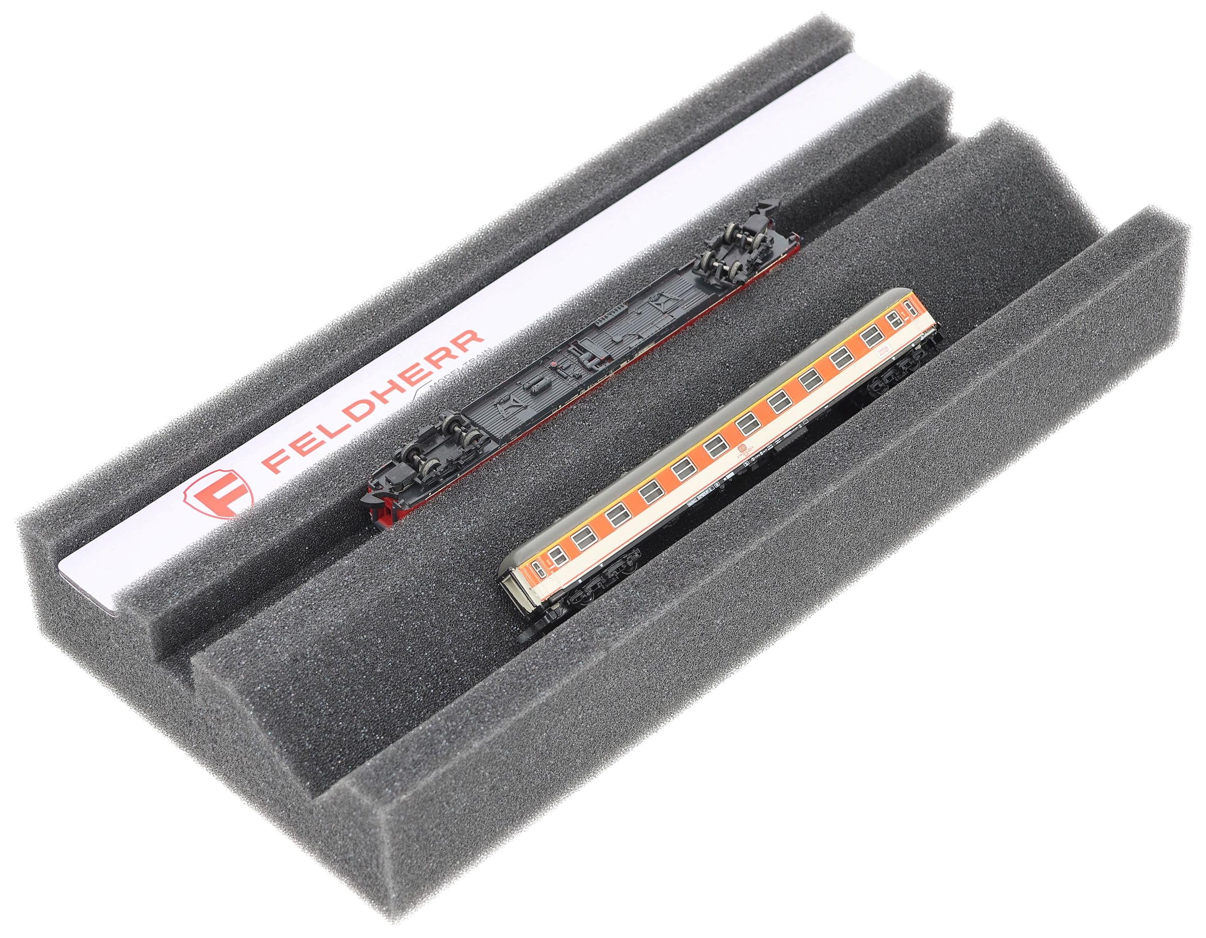 Feldherr Berceau D'Entretien Pour Locomotives Échelle Z – 240x114x35mm, Bande Magnétique, Fente Verticale