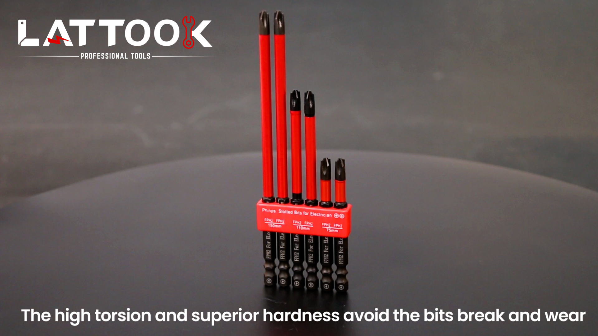 Qivine 10-Piece FPH2 Impact Screwdriver Bit Set – S2 Steel Electrician Bits, Cross & Slotted Heads, Magnetic Tips, 65/110/150mm Lengths For Circuit Breakers
