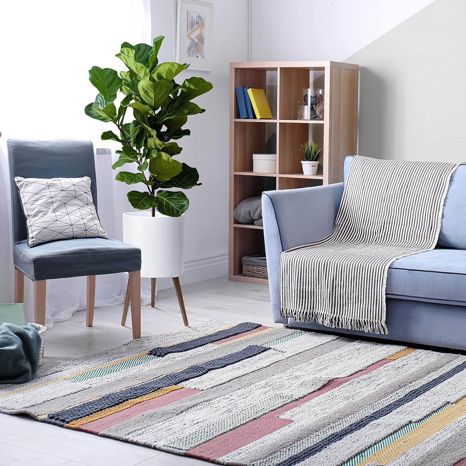 D'vine Dev 12 Inch Planter Pot with Stand, Mid-Century Tall Plant Pot with Legs for Indoor Plants, Large, White, 88-O-C-1 - Image 5