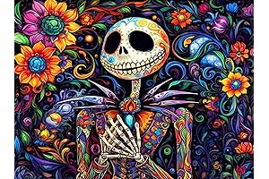 Meothan Halloween Diamond Art Kits Adults - Skullhead Jack Diamond Art Painting,...
