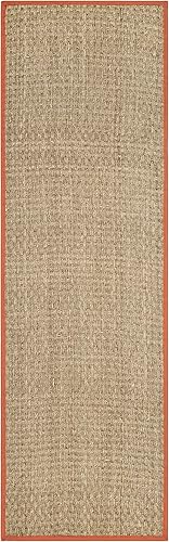 Vista 388 de SAFAVIEH Natural Fiber NF114A - Alfombra de hierba marina, tejido de canasta, con borde, para zonas de alto tráfico, sala de estar, dormitorio, 2