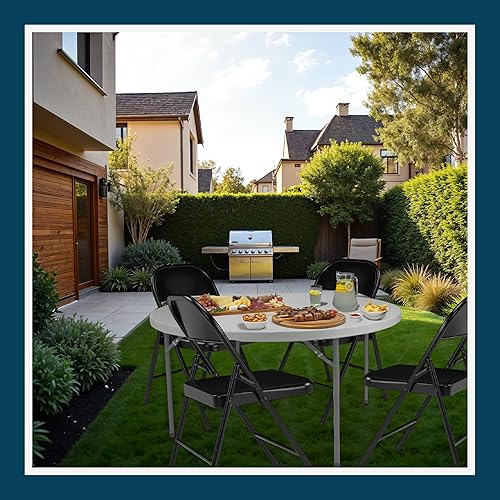 Miniatura 12 de OEF Furnishings OEF900 Series - Sillas plegables de acero ligeras prémium (paquete de 4, negro) Negro -,Beige,https://www.amazon.com/dp/undefined