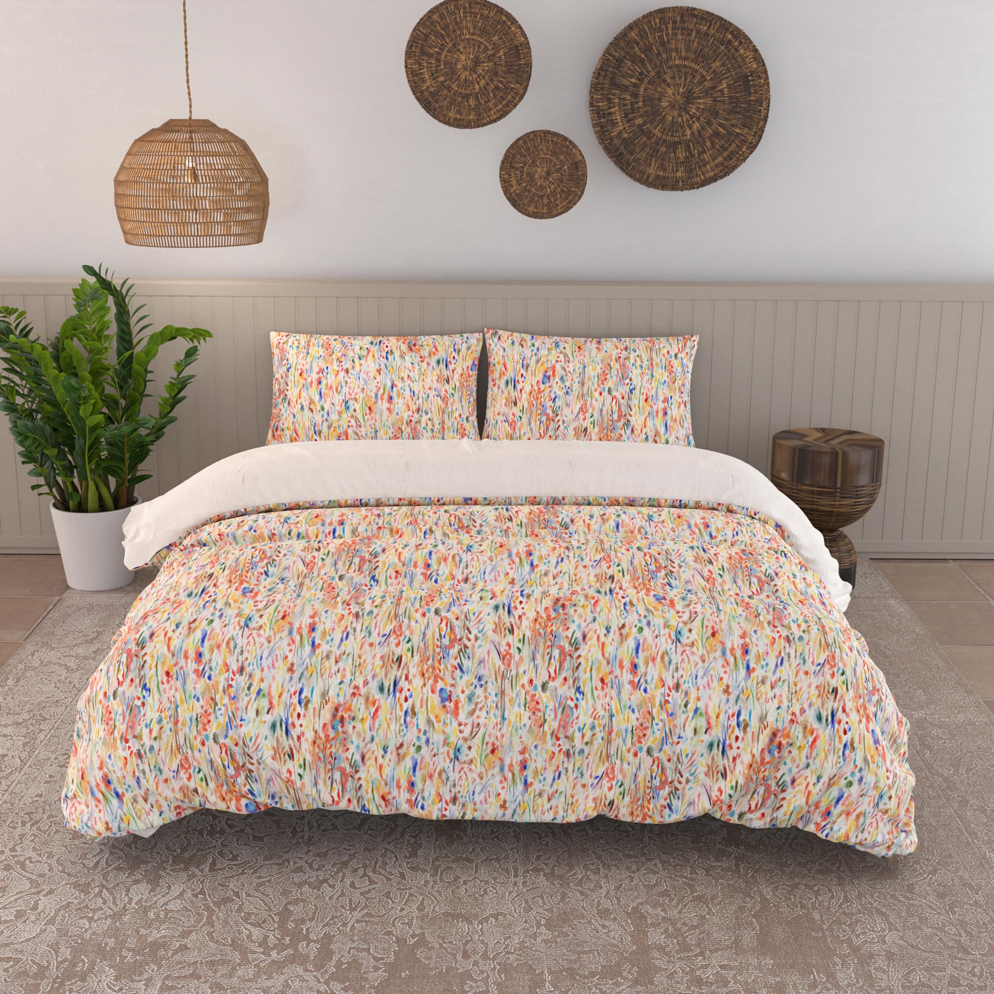 Italian Bed Linen Aurora Duvet Cover Set, Digital Print, Double, Joy, Queen-size bed - Image 2