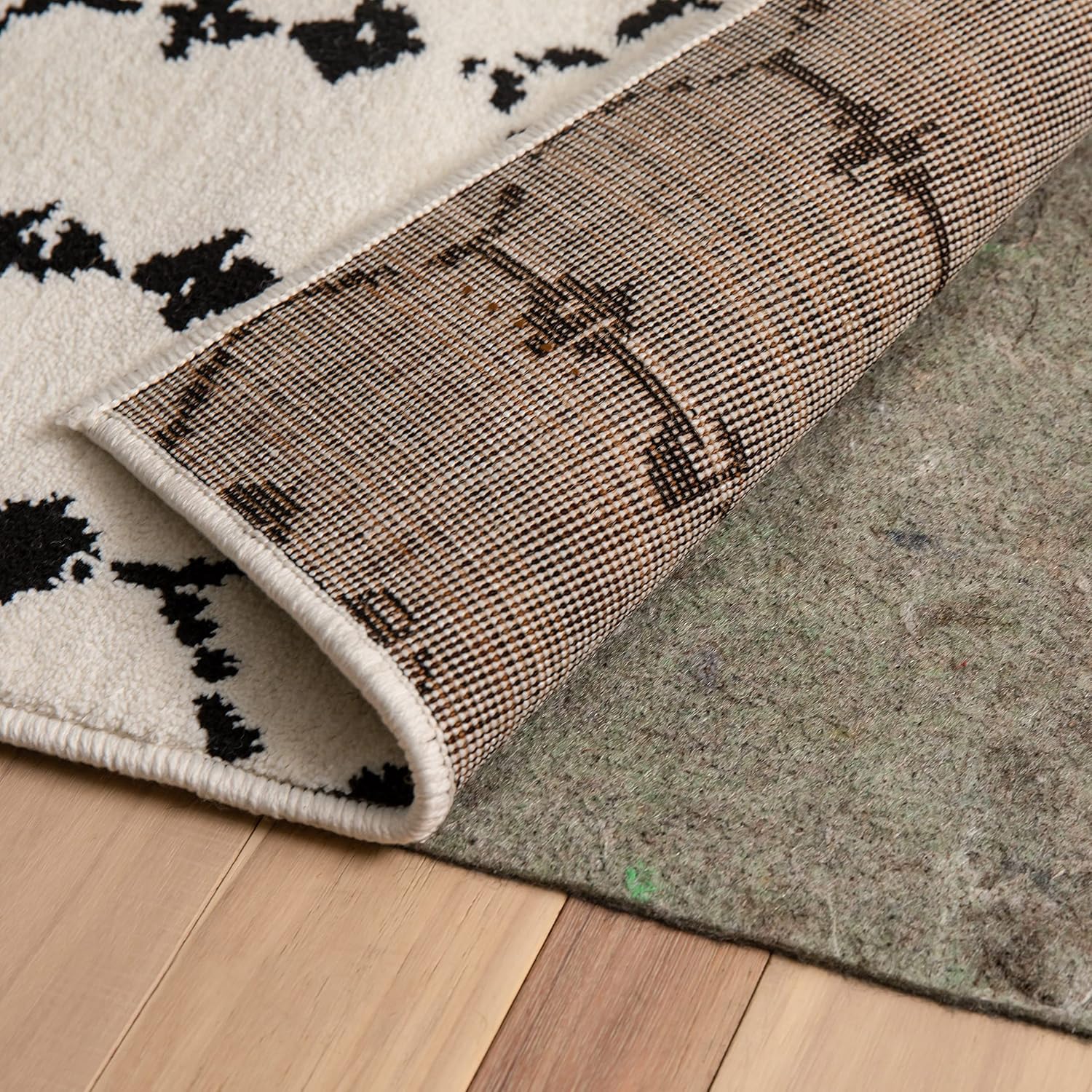 Flash Furniture Minnie Slide-Stop® Multi-Surface Reversible Non-Slip Cushion Rug Pad, 1/4" Thick, Floor Protection, for 4'x6' Area Rug, Gray