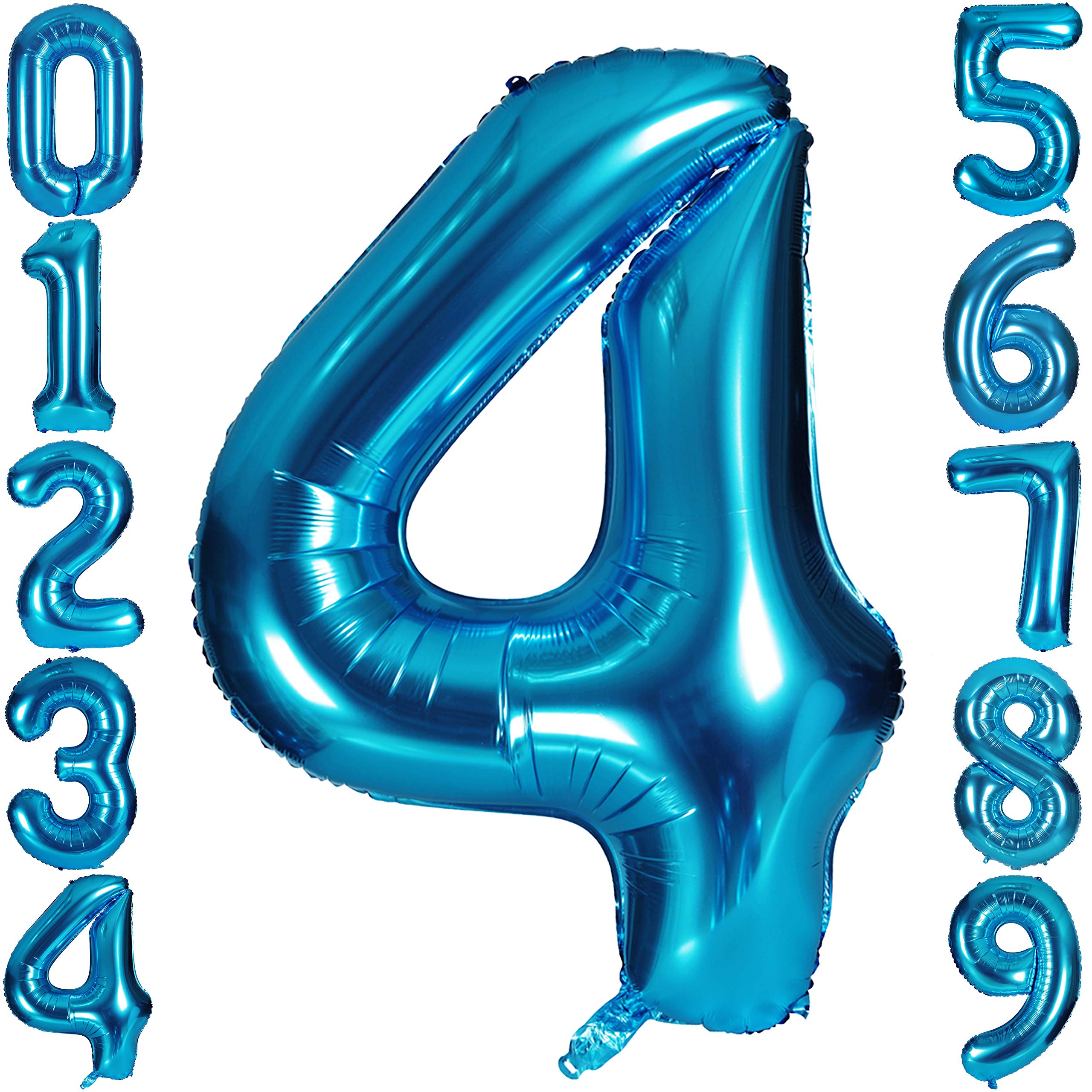 Red 0 balloon 40 Inch Giant Helium Foil Number 0 to 9 Red Balloon Birthday Wedding Party Digital Decorations (Number 0) — view 270