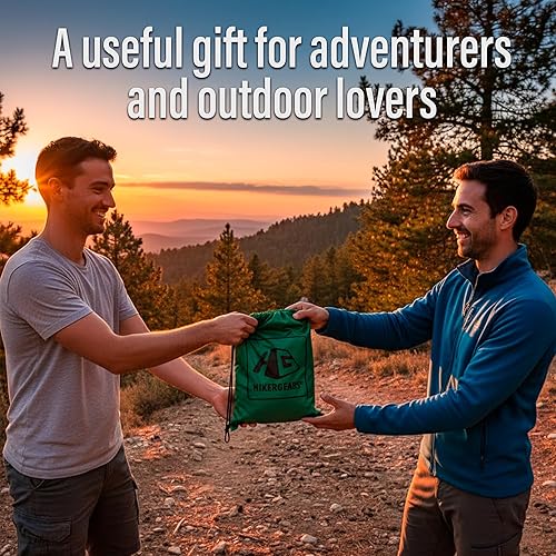 Miniatura 5 de Lona de campamento de 10 x 10 pies (9.8 x 9.8 ft) impermeable y ligera, para mochileros, refugio de hamaca, tienda de supervivencia de emergencia,