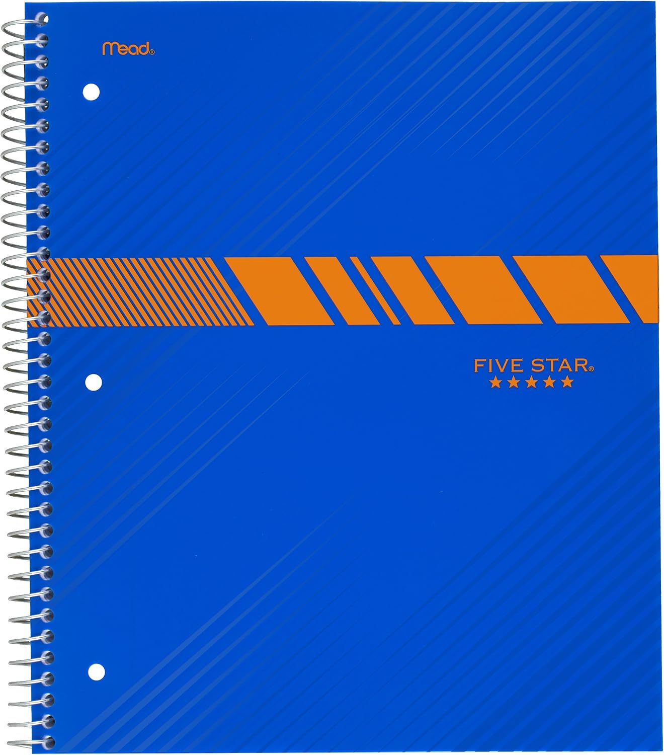 Five Star Spiral Notebooks, 1 Subject, College Ruled Paper, 100 Sheets, 11" x 8-1/2", Graphics, Assorted Designs, 3 Pack (38000)