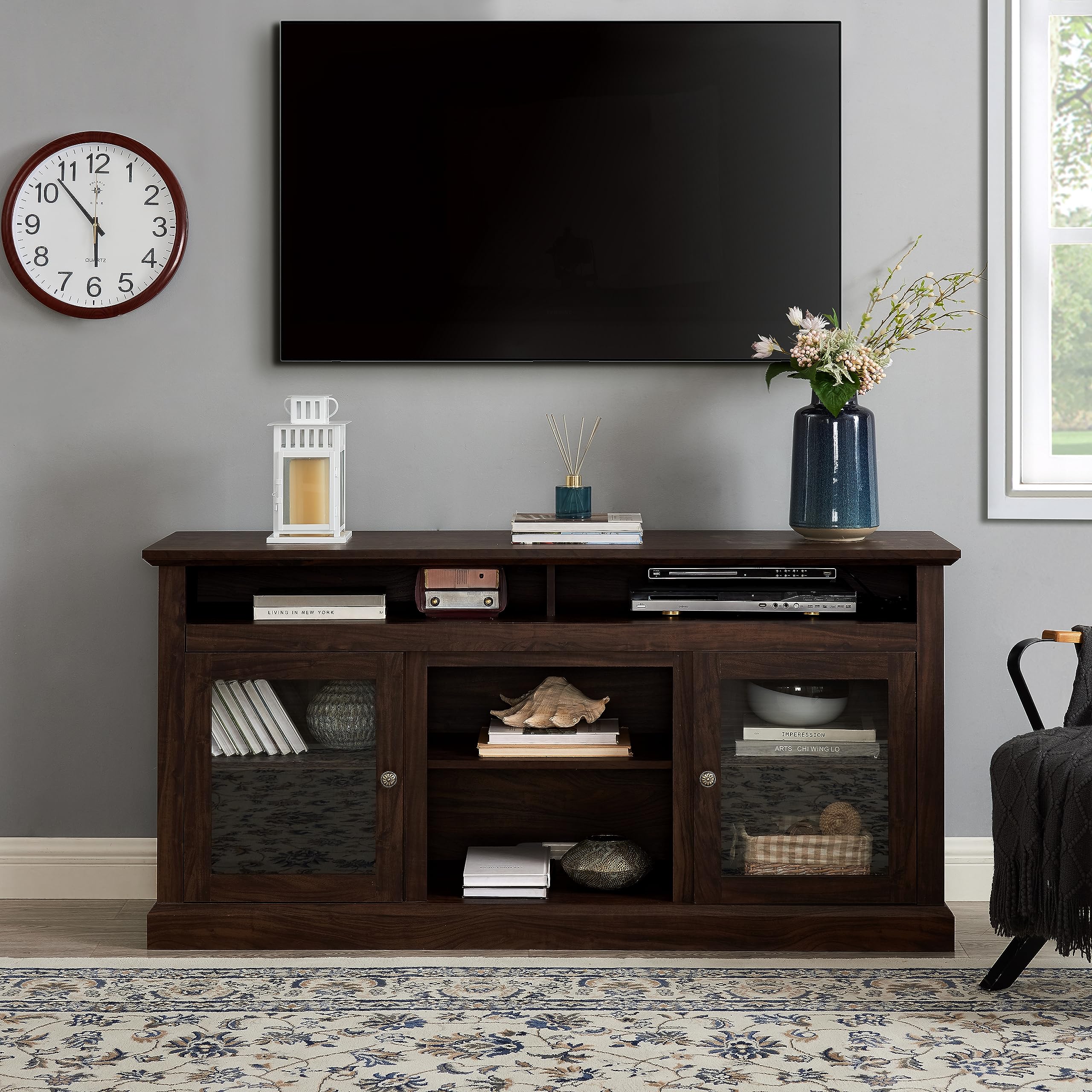 Amazon.com: Fireplace TV Stand TV Cabinet TV Console with 18" Electric ...