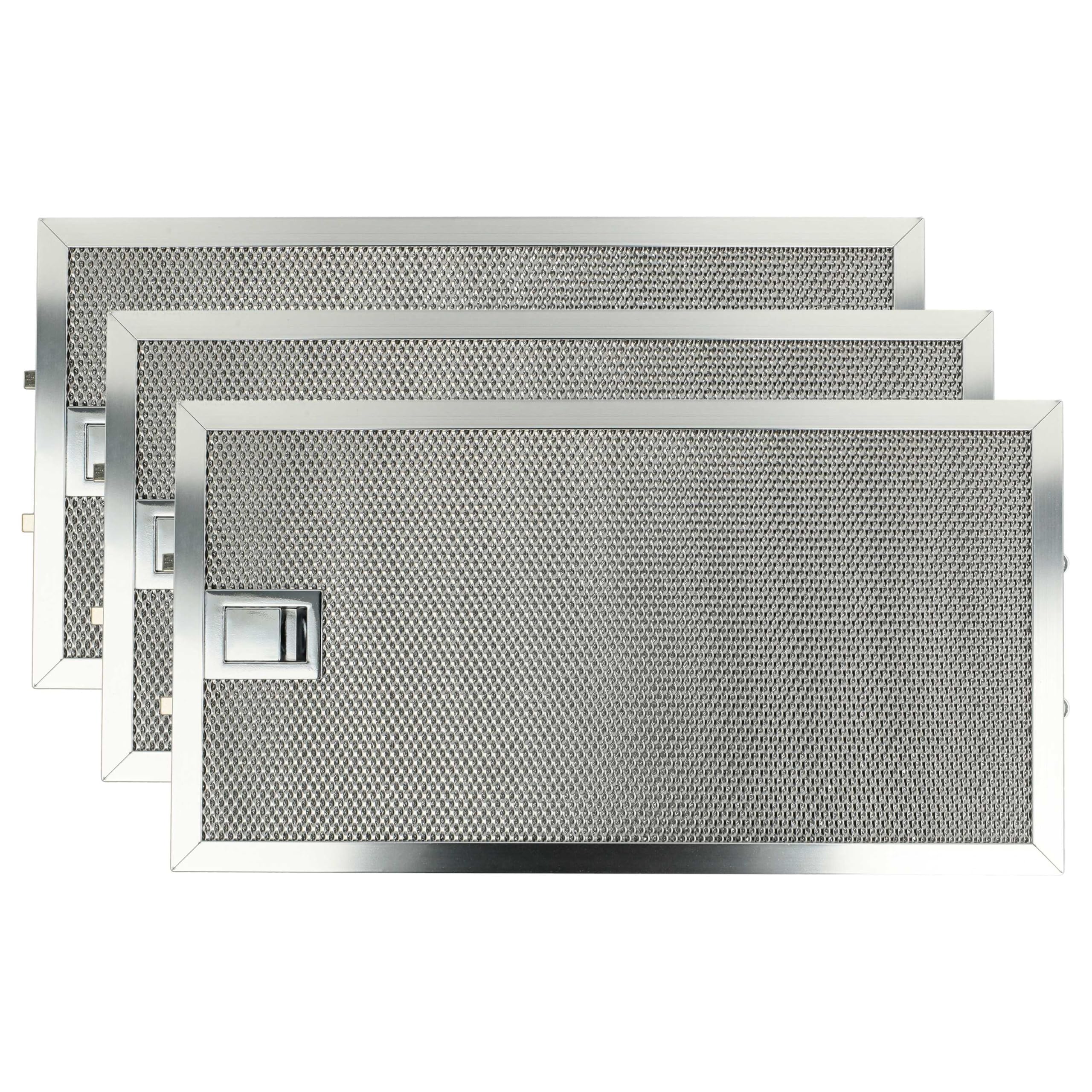 vhbw 3x Filter Metallfettfilter kompatibel mit Miele DA 101 | DA 101 EXT, DA 191, DA 191 EXT, DA 199, DA 199-2, DA 209 Dunstabzugshaube, Metall