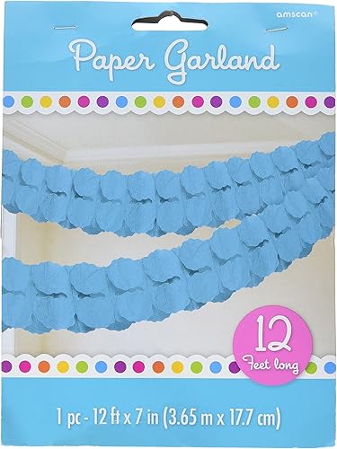 Guirnalda de papel azul caribeño | Decoración para fiestas