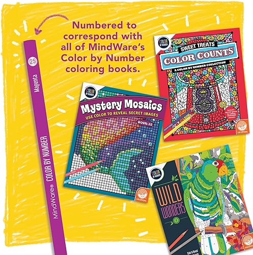 Miniatura 5 de MindWare Lápices de colores para niños y adultos, ideales como lápices de dibujo o suministros para el aula, juego de 36 lápices de colores en un
