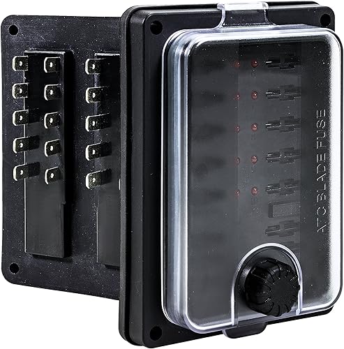 Caja de fusibles con iluminación LED de 6 vías con cubierta, OLS PSZACCEPS051H