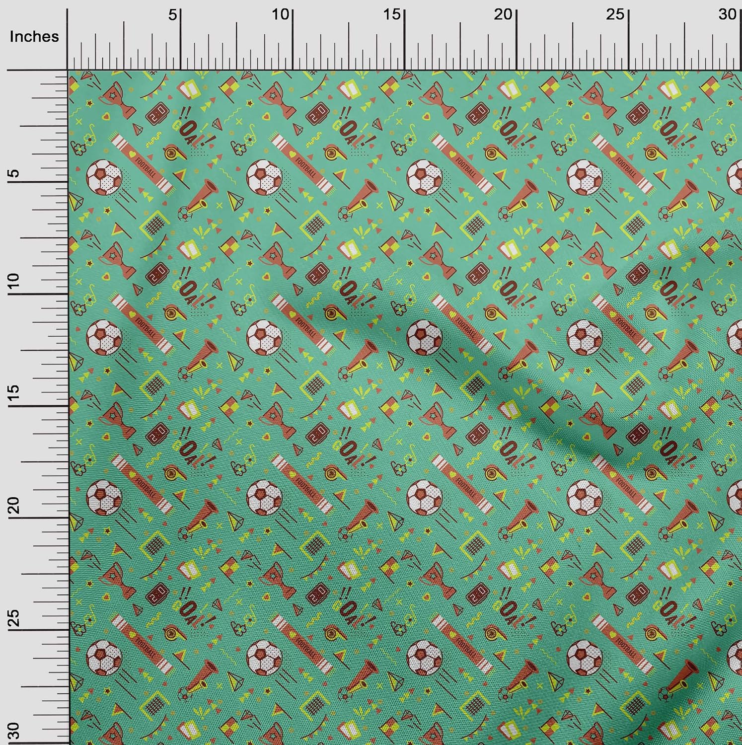 oneOone Polyester Spandex Sea Green Fabric Sports DIY Clothing Quilting Fabric Print Fabric By Yard 56 Inch Wide