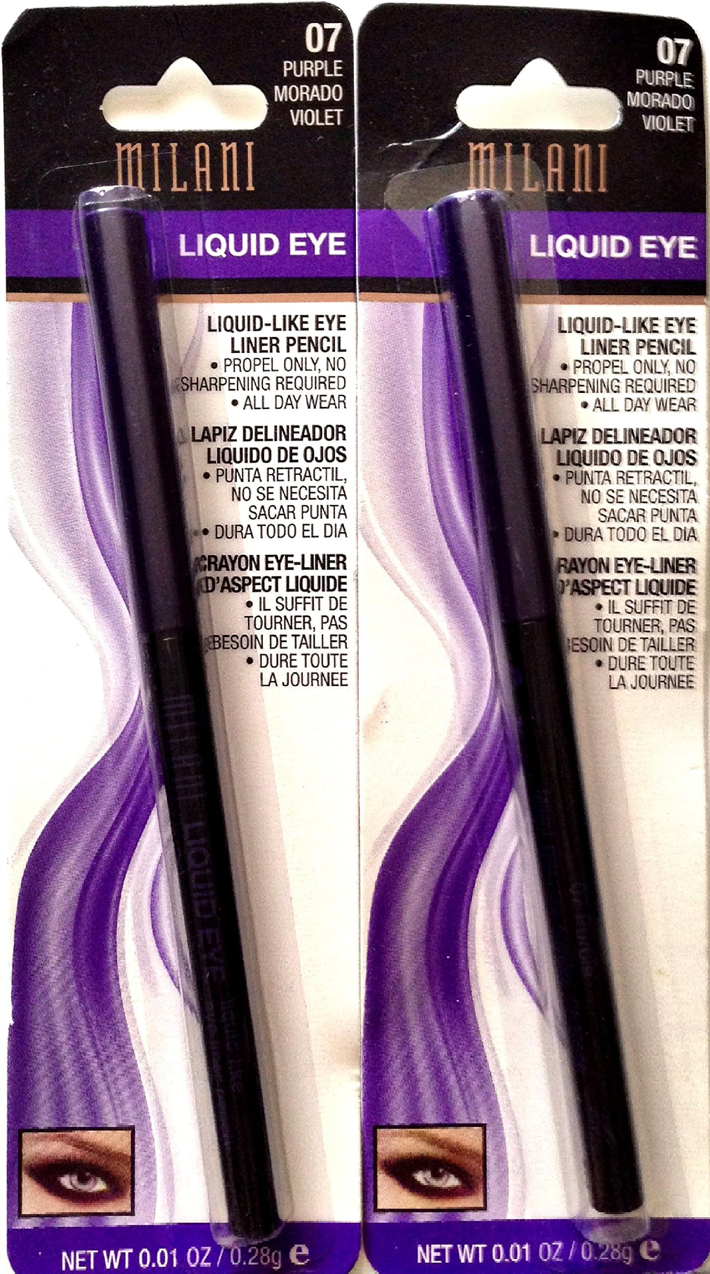 Pack of 2-Milani Liquid Eye Liquid-Like Eyeliner- Purple