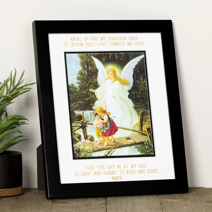 Amazon.com: Guardian Angel Prayer and Image Framed Print